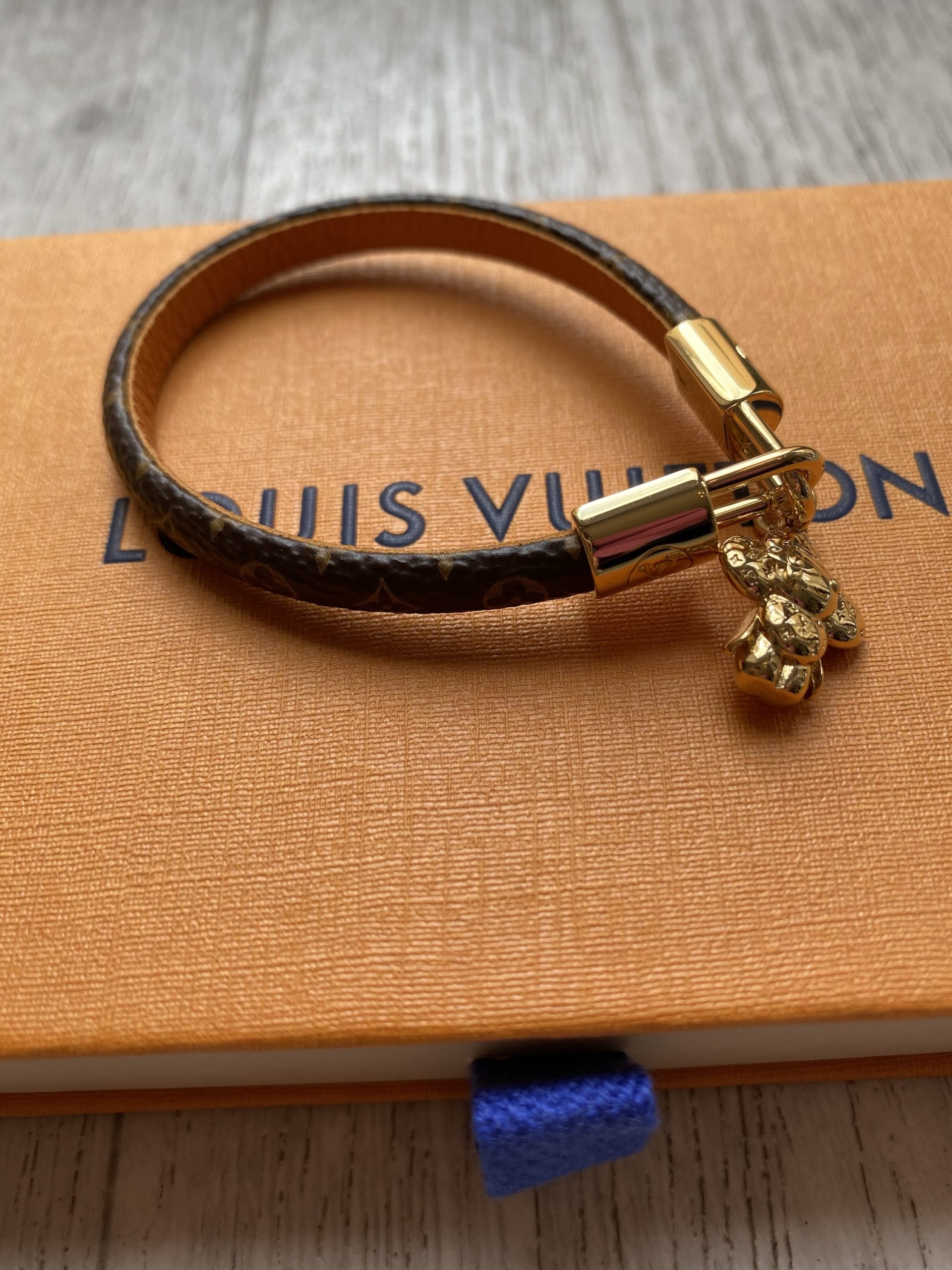 Louis Vuitton M1051Z Vivienne Kick Flip Bracelet, Brown, One Size